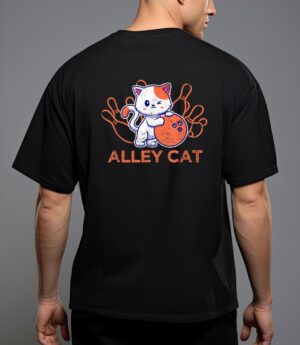 Alley cat bowling team humor funny bowler cats vintage T-Shirt