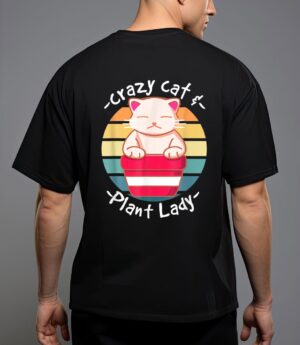 Cat cactus succulent crazy cat lady gardening T-Shirt