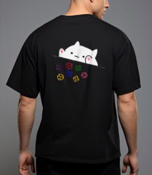 Cat throwing dice tabletop games cute kawaii animal lover T-Shirt