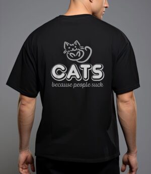 Cats because people suck funny kitty lovers T-Shirt