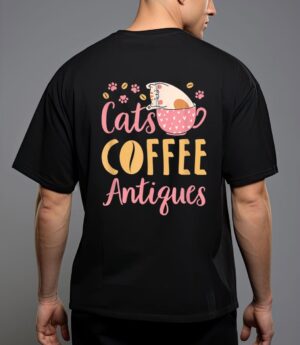 Cats coffee antiques cat lover antiquing T-Shirt