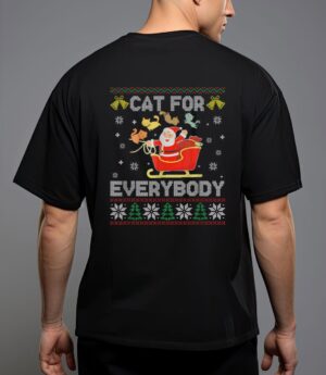 Cats for everybody ugly sweater christmas santa cat lovers T-Shirt