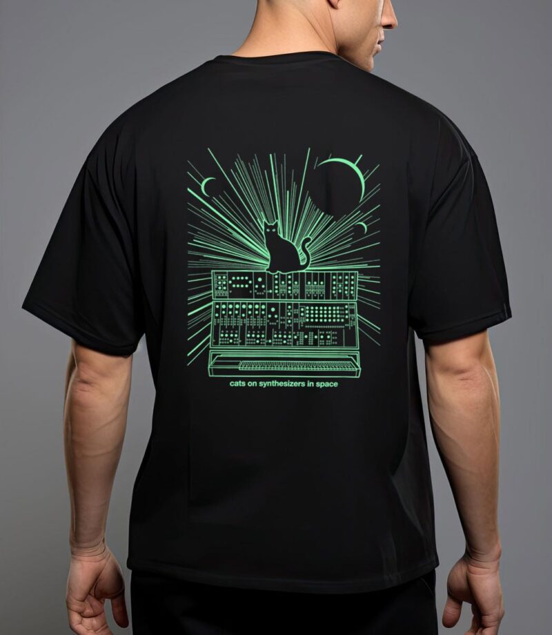 Cats on synthesizers in space T-Shirt