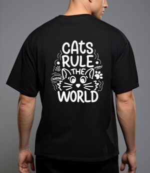 Cats rule he world funny cat lovers T-Shirt