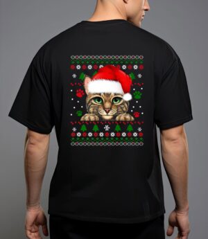 Christmas cat santa hat merry catmas ugly christmas sweater premium T-Shirt