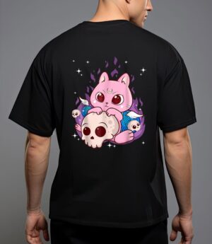 Cute anime kawaii cat aesthetic kawaii pastel goth halloween T-Shirt