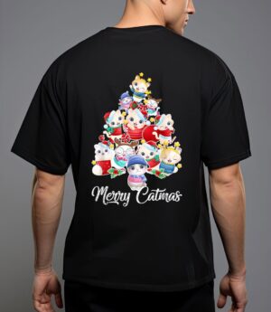 Cute cat christmas tree merry catmas for kitten xmas lover T-Shirt