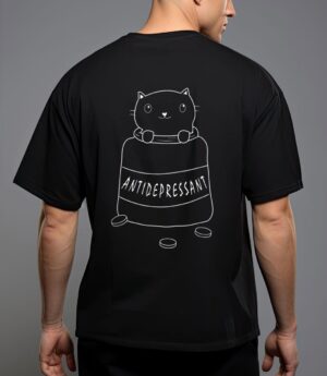 Cute cat drawing cat antidepressant T-Shirt
