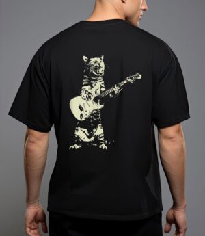 Cute cat playing guitar T-Shirt