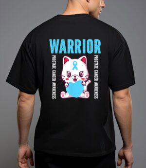 Cute cat warrior prostate cancer awareness for men and women T-Shirt