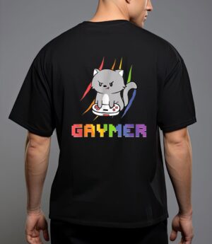 Cute gaming cat gay gamer T-Shirt
