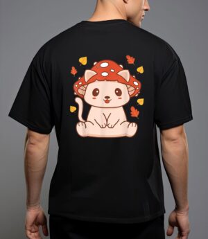Cute kawaii toadstool cat - aesthetic mushroom kitten T-Shirt