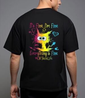 Er ech life it s fine i m fine everything is fine cat T-Shirt