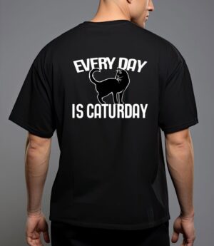 Every day is caturday black cat art cat people premium T-Shirt