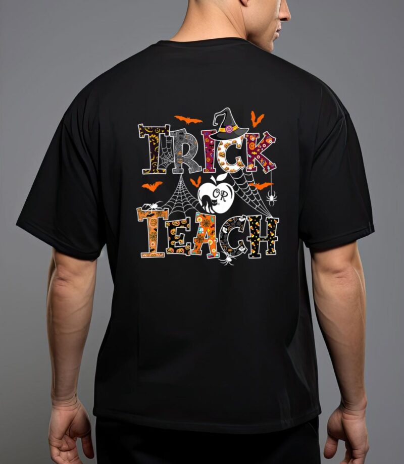 Fall holiday themed thanksgiving halloween teacher trick or T-Shirt