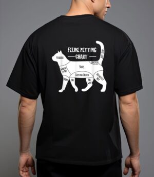 Feline petting chart cat apparel T-Shirt