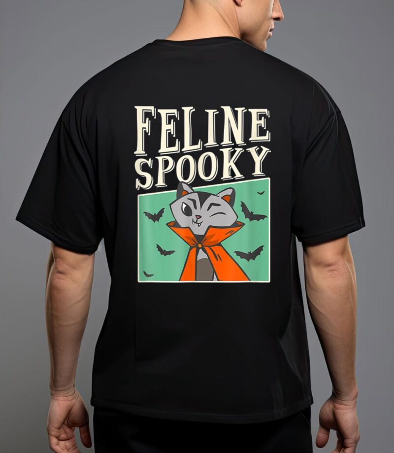 Feline spooky halloween cat owner costume T-Shirt