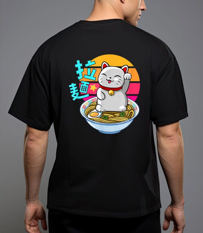 Fortune cat ramen kawaii maneki neko T-Shirt
