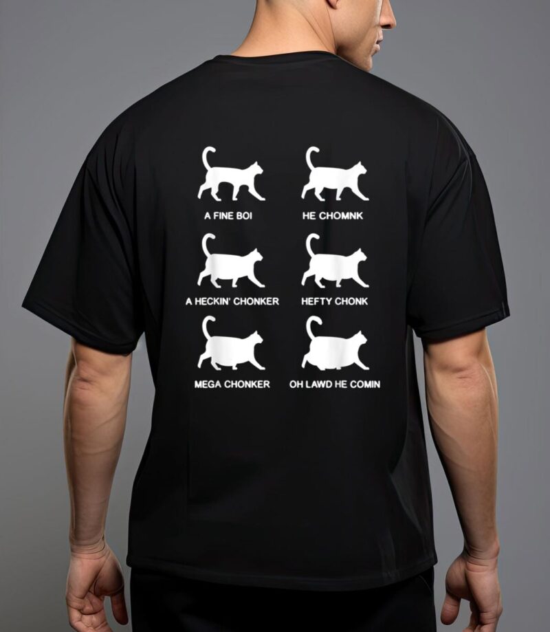 Funny cat meme shirt chonk cat evolution chart for cat lover T-Shirt