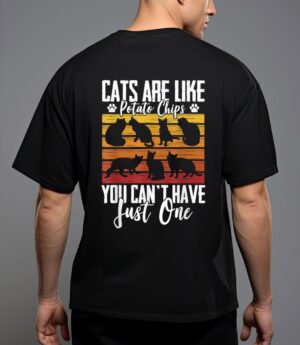 Funny cat owners cat lovers cats are like potato chips T-Shirt