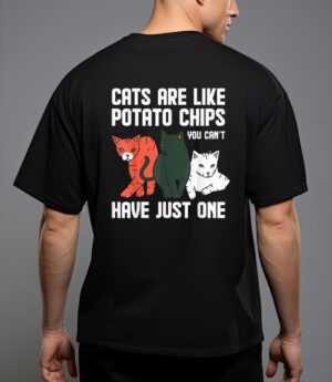 Funny cats are like potato chips cat owners cat lovers T-Shirt