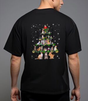 Funny cats christmas ree ee ornament decor cat lover T-Shirt