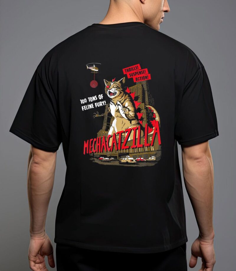 Funny mecha catzilla cat costume halloween T-Shirt