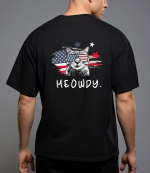Funny meowdy cat shirt cat america meowica cat T-Shirt