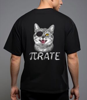 Funny pi day math science cat pirate T-Shirt
