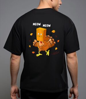 Funny thanksgiving turkey fake cat meow kitty cats lover T-Shirt