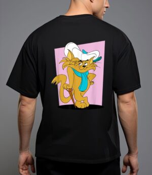 Graphic a cat seem fat and hat so cute adventures cartoon T-Shirt