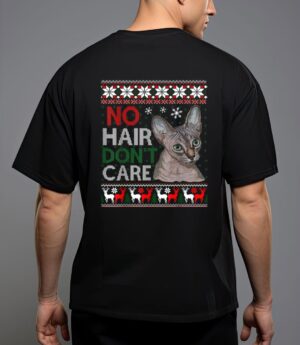 Hairless cat ugly christmas sweater sphynx cat T-Shirt