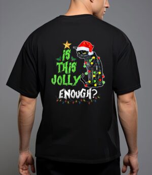 Halloween is this jolly enough noel cat merry christmas T-Shirt