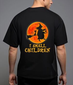 I smell children halloween costume witch black cat cute T-Shirt
