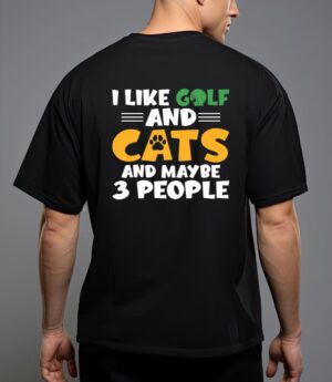 I like golf and cats and maybe 3 people golf golfing premium T-Shirt