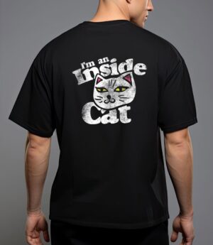 I'm an inside cat vintage style cat lovers T-Shirt