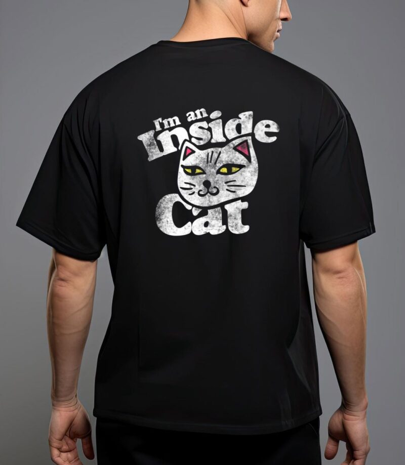 I'm an inside cat vintage style cat lovers T-Shirt