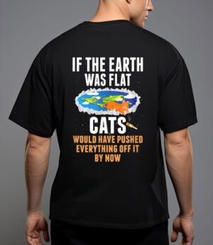 It s flat earth cat kitten science conspiracy flat earther T-Shirt