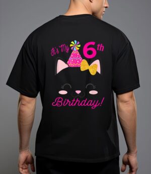 Its my 6h birthday girl kitty cat heme party six T-Shirt