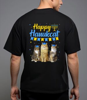 Jewish hanukkah cat happy hanukcat christmas sweater cat T-Shirt