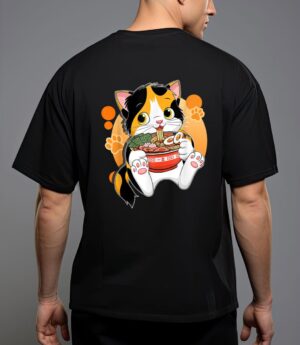 Kawaii anime cat japanese ramen noodles gift T-Shirt
