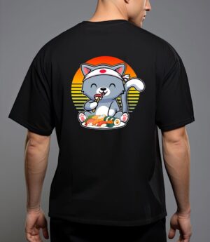 Kawaii anime cat otaku japanese sushi gift girls kids teens premium T-Shirt