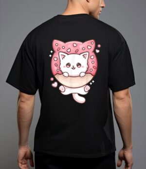 Kawaii cat donut anime lover otaku T-Shirt