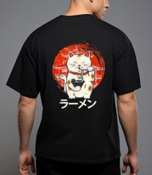 Kawaii ramen neko retro cat japanese noodle anime girls teen T-Shirt
