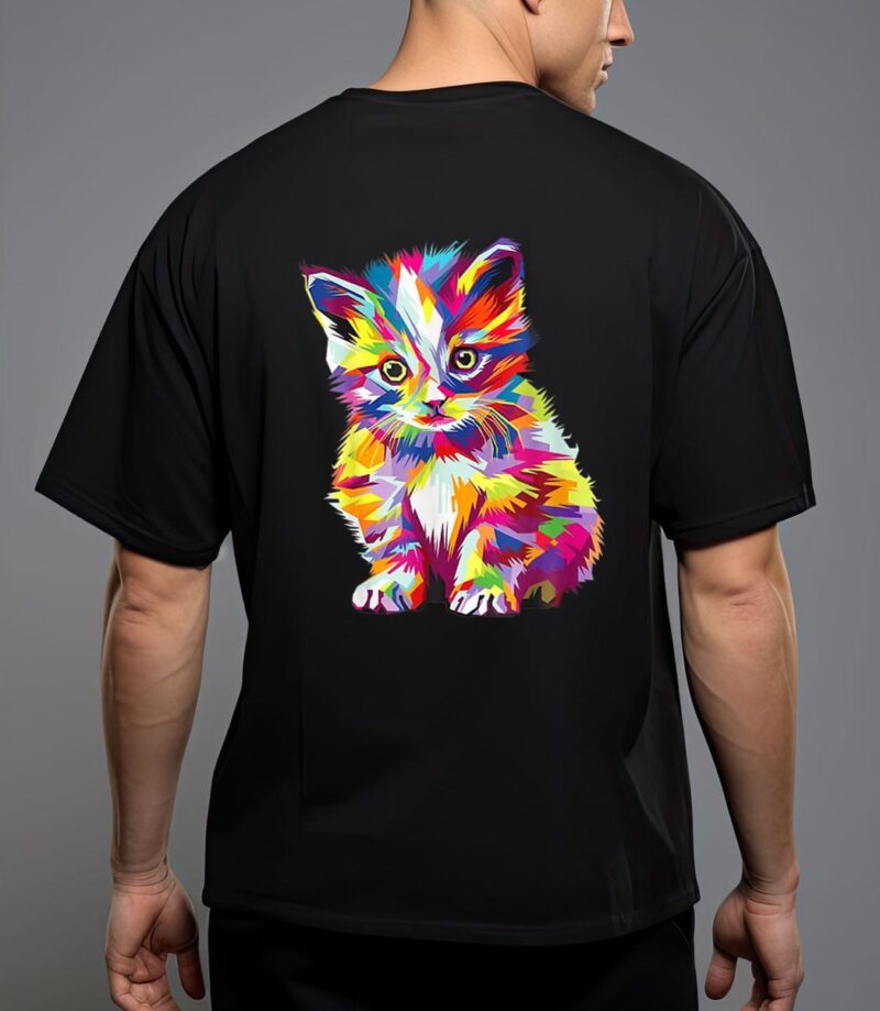 Kitten colorful art gifts cute cat gift for kitten lovers T-Shirt
