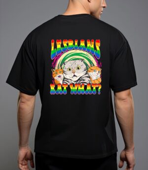Lesbians eat what cat national coming out day lgbq pride T-Shirt
