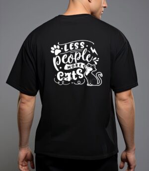 Less people more cats anti social cat lover gift T-Shirt