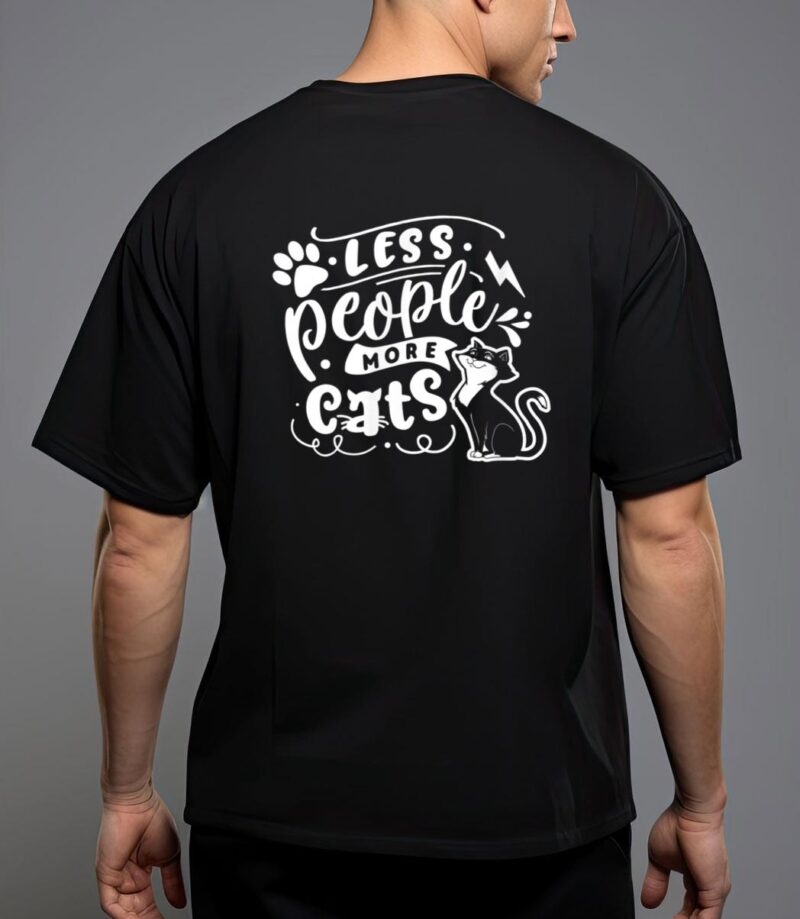 Less people more cats anti social cat lover gift T-Shirt