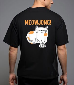 Mahjong cat player board game mah-jongg china solitaire T-Shirt