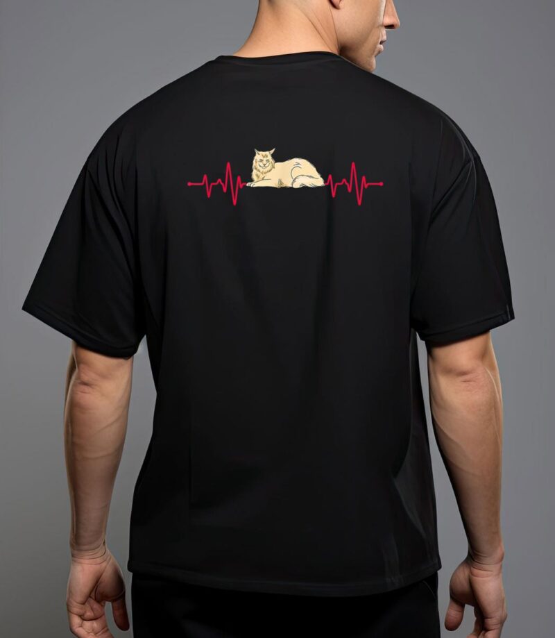 Maine coon cat heartbeat T-Shirt